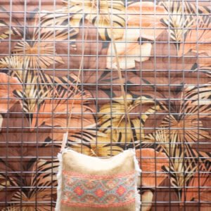 Gedecoreerde schouder tas bloemetjes