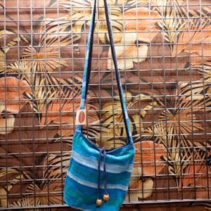 Gedecoreerde schouder tas blauwe Strepen